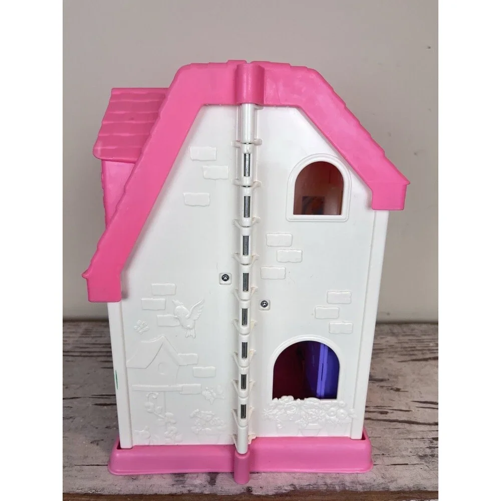 Fisher Price Little People Happy Sounds Home Dollhouse Pink 2015 Mattel Works
